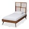 Baxton Studio Gemma Mid-Century Modern Transitional Walnut Brown Finished Wood Twin Size Platform Bed 187-11142-11159-Zoro - alternate 2